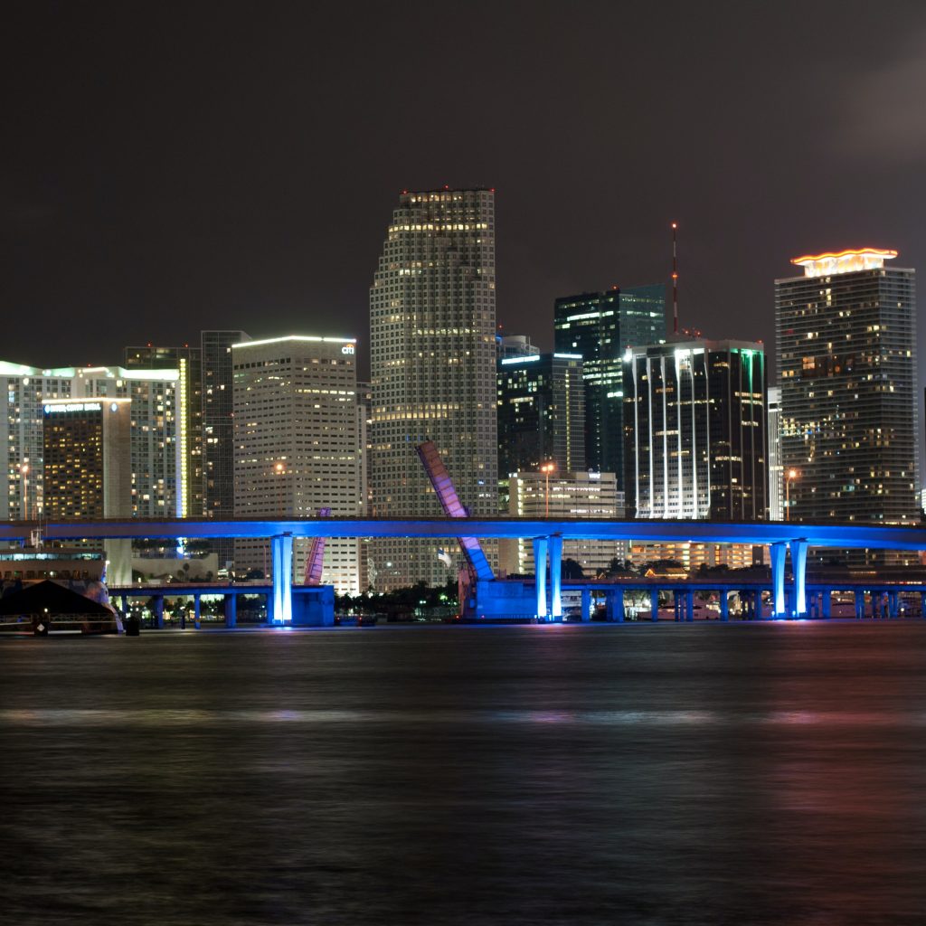 Miami Skyline at night